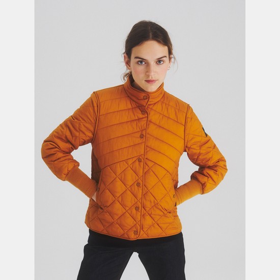 Aigle The Packable Quilted Solid-colour Version Coats Women Orange ZA-74853